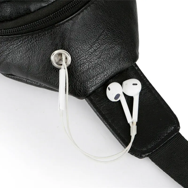 Мужская сумка-слинг Повседневная нагрудная сумка-мессенджер с usb-зарядкой