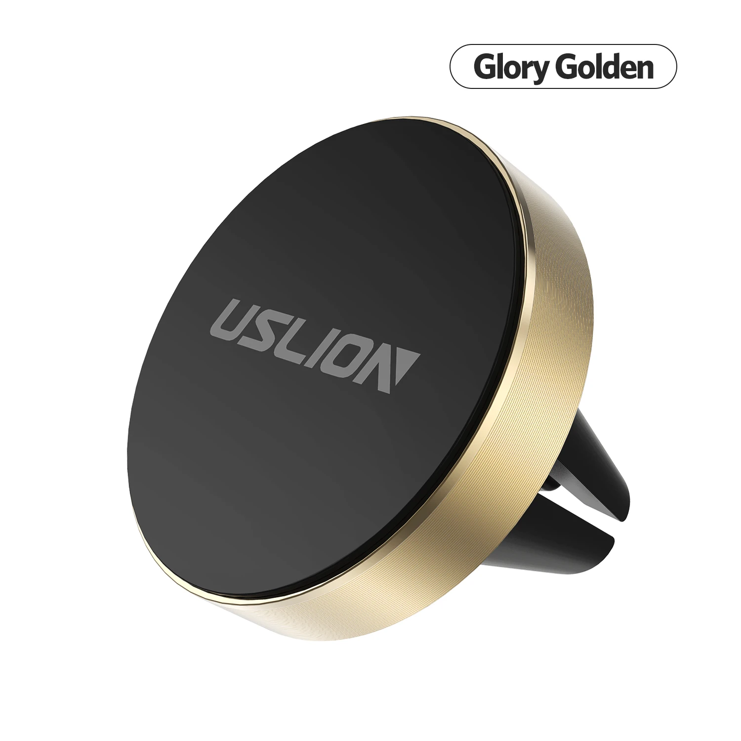 Универсальный автомобильный держатель USLION для iPhone XS Max XR 8 7 телефон Вентиляционное крепление магнит gps навигация магнитный держатель для мобильного телефона Подставка - Цвет: Gold