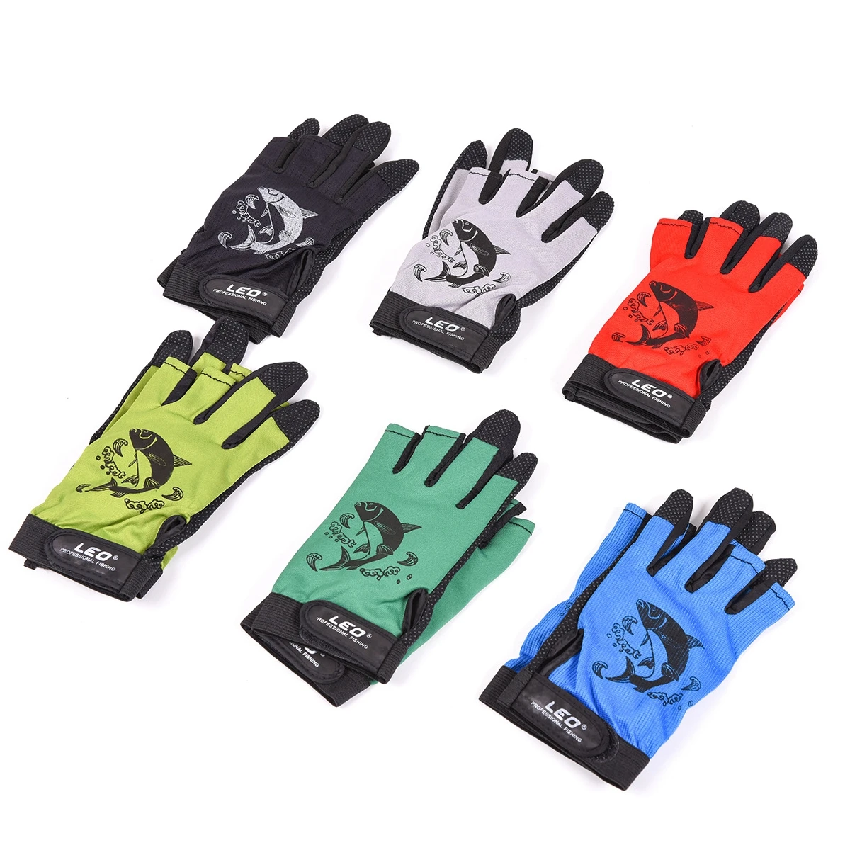 1 пара Нескользящие перчатки с тремя пальцами рыболовные уличные спортивные
