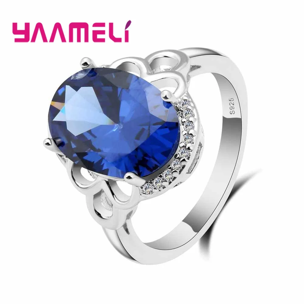 Женское кольцо из серебра 925 пробы с фианитом|crystal wedding ring|ring 925wedding rings |