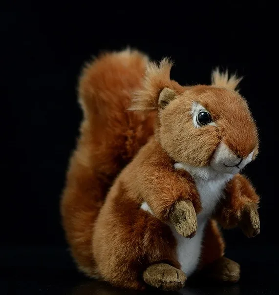 

Free shipping 15cm Cute Red Squirrel Simulative little Animal Stuffed Plush doll for children birthday gift