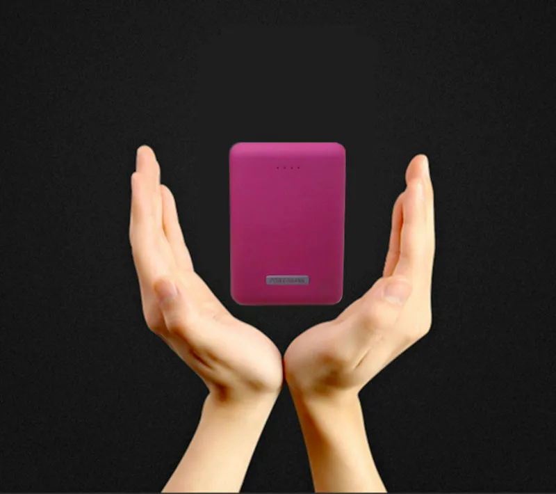 Мини Внешний аккумулятор 20000 мАч 2 USB 1 А внешний LED портативное зарядное