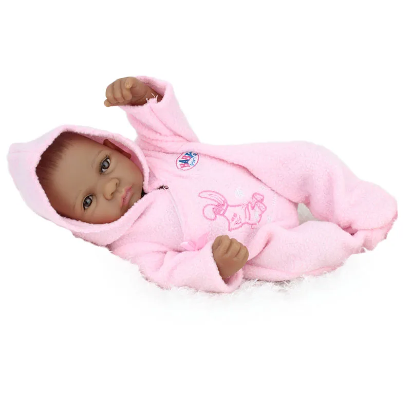 10 дюймов 25 см силиконовые куклы Reborn Baby, живые реалистичные Мини настоящие куклы, реалистичные черные африканские дети Reborn, детские игрушки, подарок