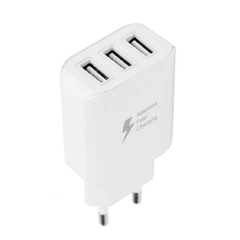 Зарядное устройство USB Quick Charge 3,0, быстрое зарядное устройство для samsung, штепсельная вилка европейского стандарта, зарядное устройство для путешествий, адаптер 5 В, 2,4 А, 3 порта, настенное зарядное устройство