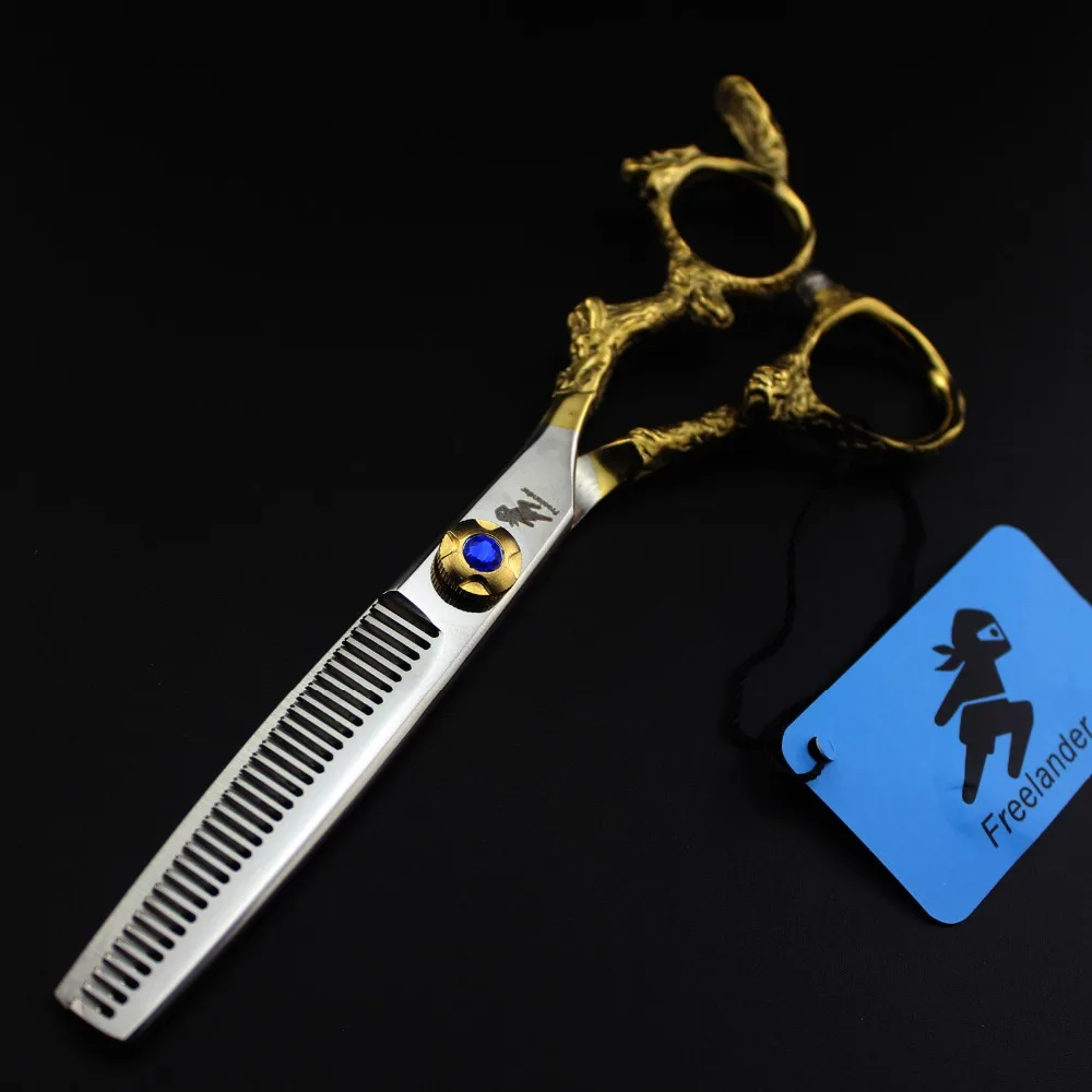 

6inch Gold Plating Dragon Handle Hair Cutting Thinning Scissor Hairdressing Professional Hair Beauty Scissor