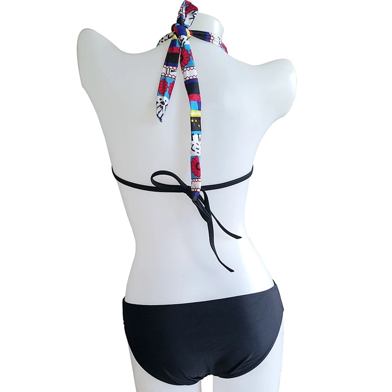 Популярная Европа печати Цельный купальник пуш-ап бикини Купальники 2018