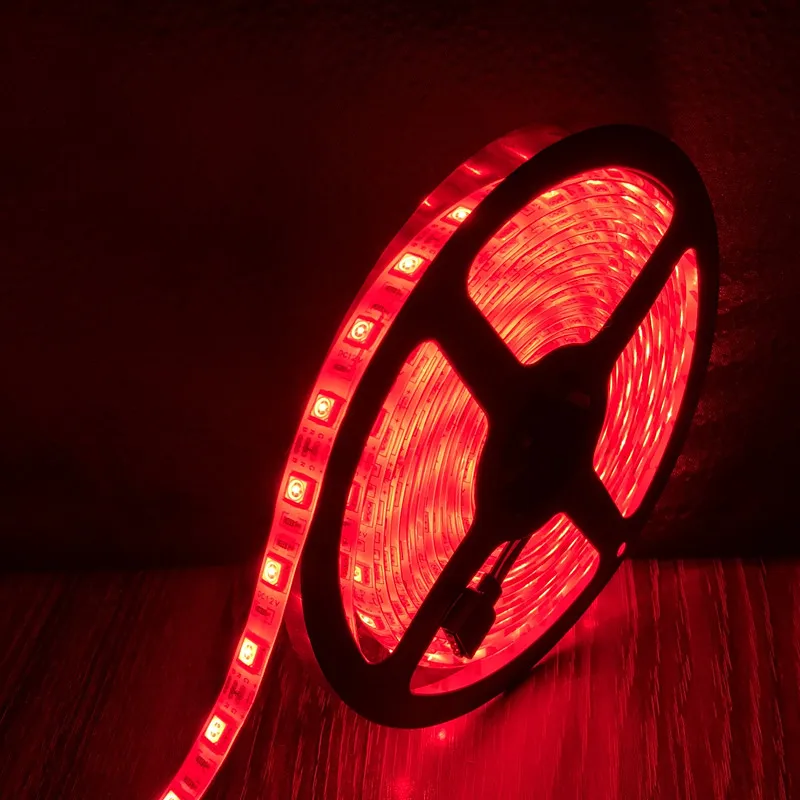 Светодиодные ленты светильник 5050 RGB лента Набор Водонепроницаемый ip65 300led 5 м с 44key пульт дистанционного управления 12V адаптер питания изменение цвета