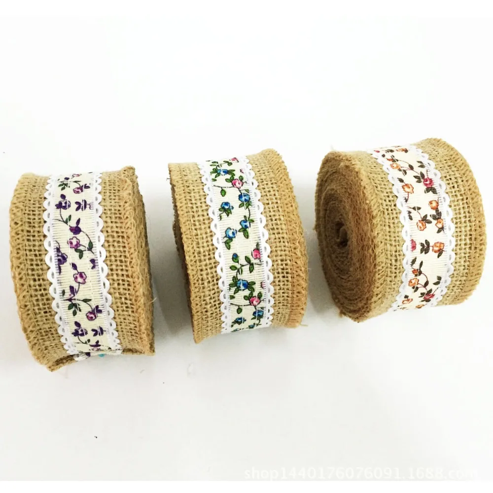 5 м кружевная льняная обшивка атласной ленты для рукоделия упаковка свадебного