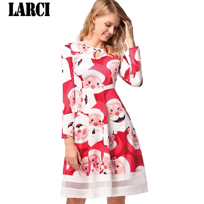 LARCI 2018 новый летний Для женщин мода с длинным рукавом o образным вырезом цветочный