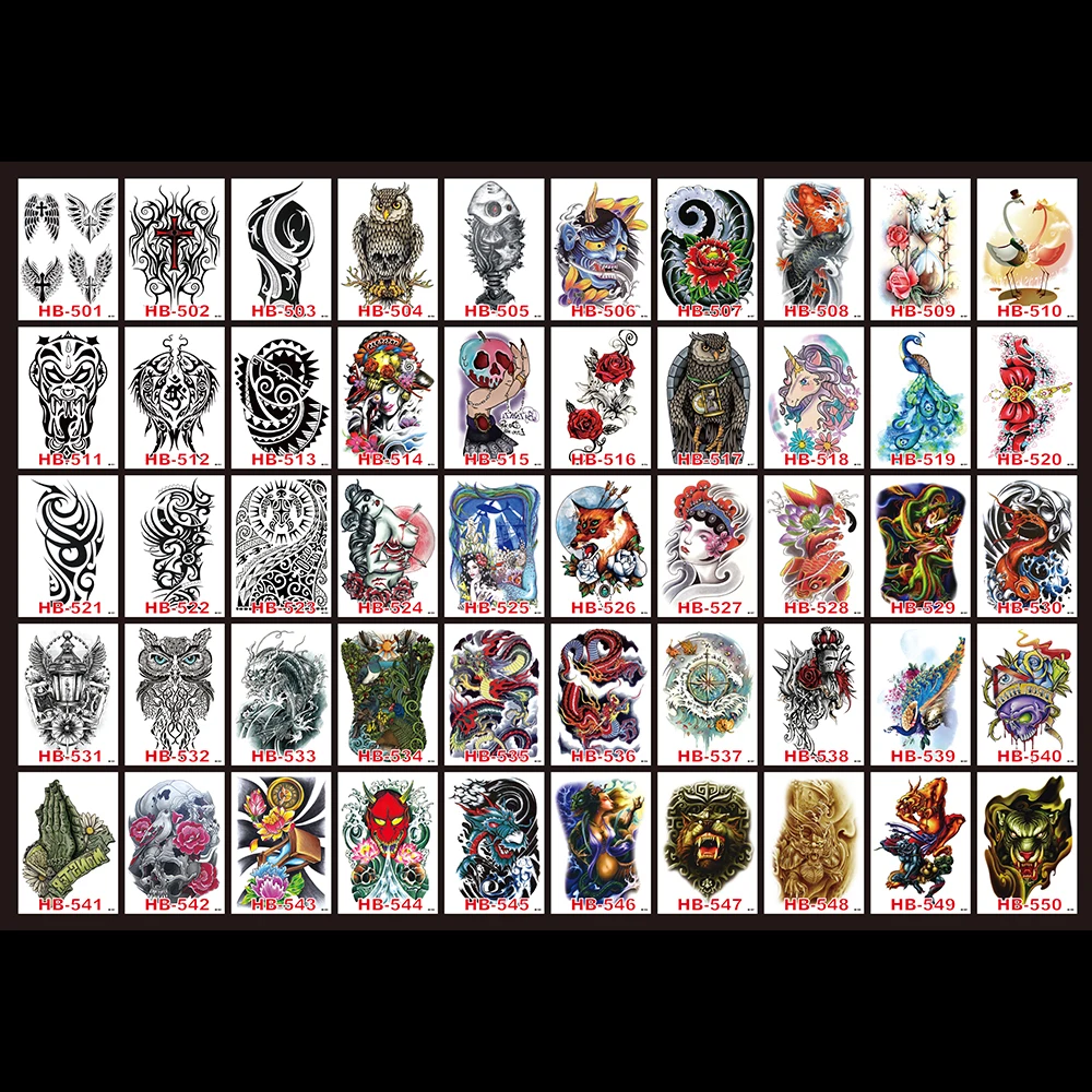 1 шт. черная Реалистичная наклейка тату в виде совы временная из бумаги HB532