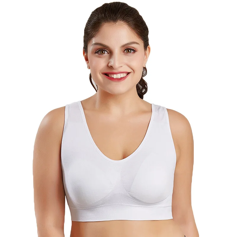 WANAYOU M XXL XXXL 4XL 5XL 6XL спортивный бюстгальтер большой размер дышащий без косточек для