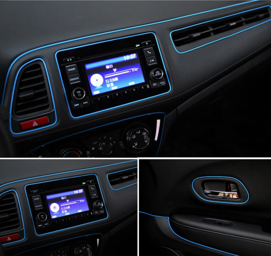 Авто Стайлинг наклейка на приборную панель отделкой полосы для honda civic 2006 2011 Volkswagen