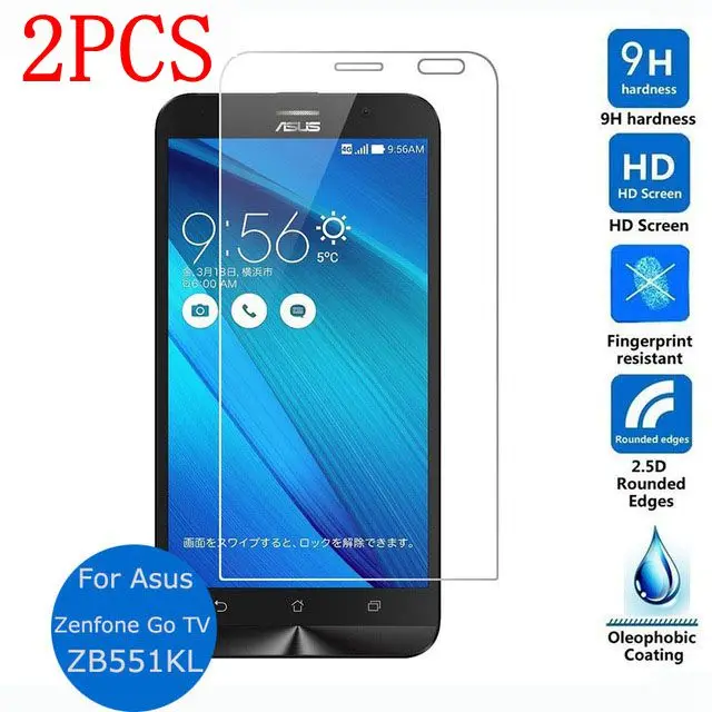 Закаленное стекло для Asus Zenfone GO TV 2 шт. защитная пленка экрана ZB551KL 5 дюйма |
