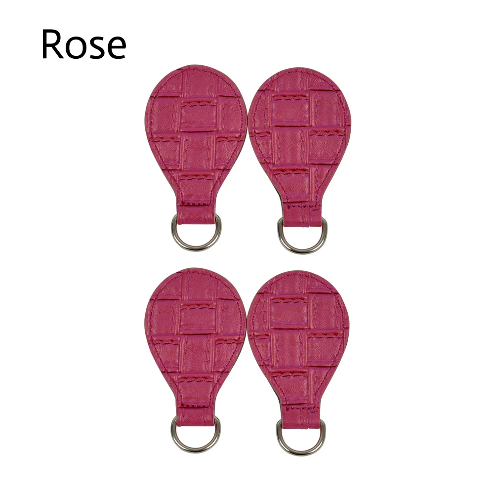 Rose Новинка, 2 пары, 4 шт., в стиле пэчворк, висячий конец, для Obag, ремешок с ручкой, плетение, узор, Висячие крепления, для O сумки, Obasket, женская сумочка - Цвет: Rose