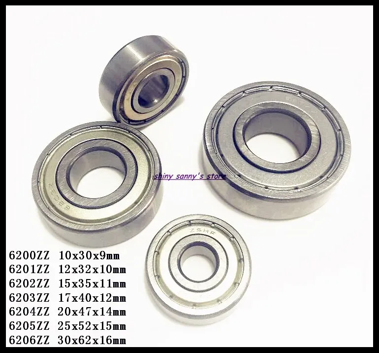 

3-15pcs/Lot 6200ZZ , 6201ZZ , 6202ZZ , 6203ZZ , 6204ZZ , 6205ZZ , 6206ZZ Miniature Bearing Deep Groove Ball Bearing Brand New