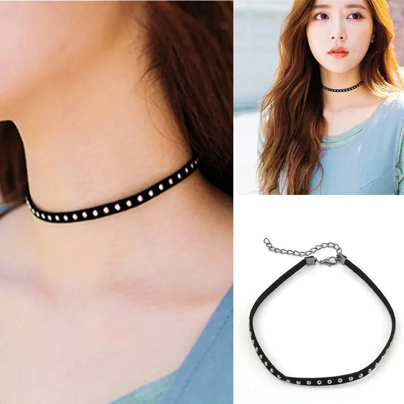 Бесплатная доставка готическое ювелирное ожерелье из заклепок Женские