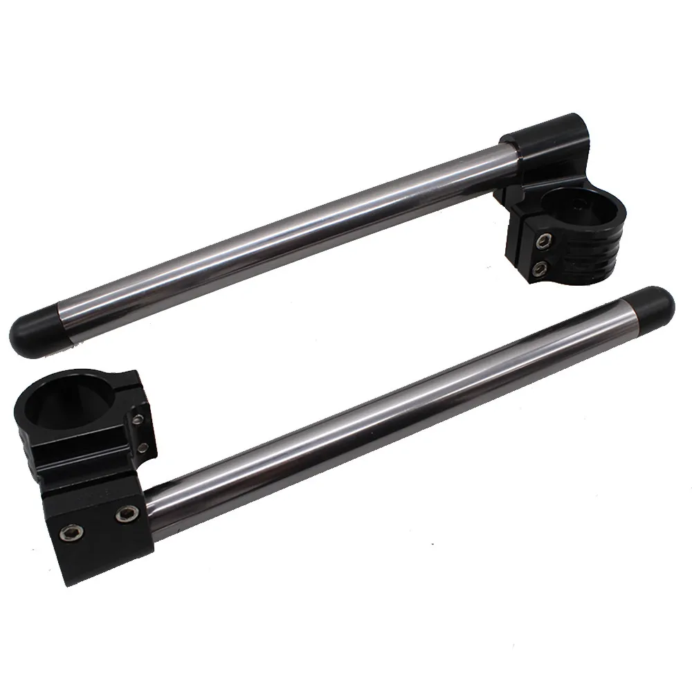 Серый 7/8 &quotмотоцикл Handbar Райзер Клип Ons Clipon Fork Рули Ручка Бар 31 33 35 36 37 41 43 45 46 48 50 51 52
