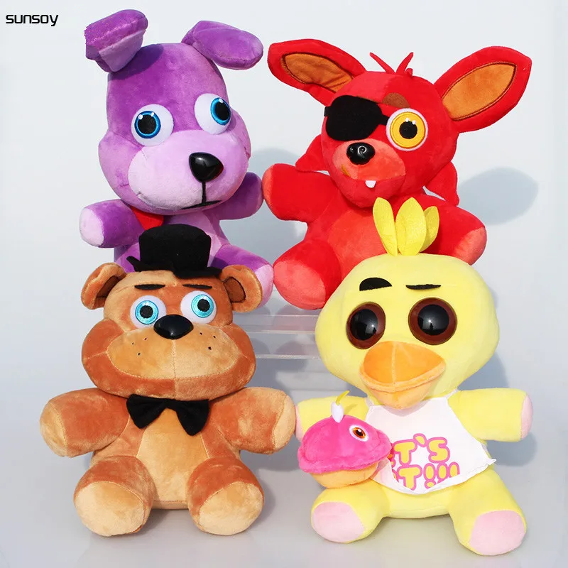 Пять ночей у Фредди 4 FNAF Бонни Foxy Freddy Fazbear Медведь Плюшевые Игрушки куклы 25 см для Рождественский подарок для детей