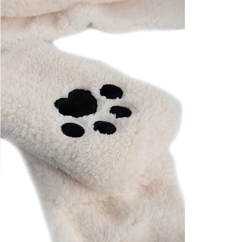 Флисовый длинный шарф с капюшоном в виде милой панды перчатки животных