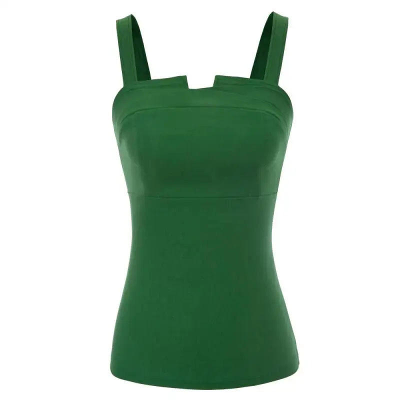 Belle Poque Sexy Women's Sleeveless Adjustable Strappy Vintage Tank Top 1950s Pin Up Style Crop Tops fit for Jeans Shorts Skirt