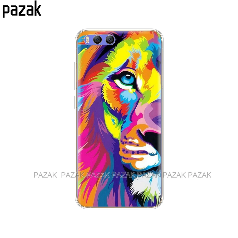 Силиконовый чехол для Xiaomi Mi 8 8SE A1 A2 5 5S 5X 6 Mi5 MI6 Примечание 3 MAX Mix 2/2S Тигр Лев