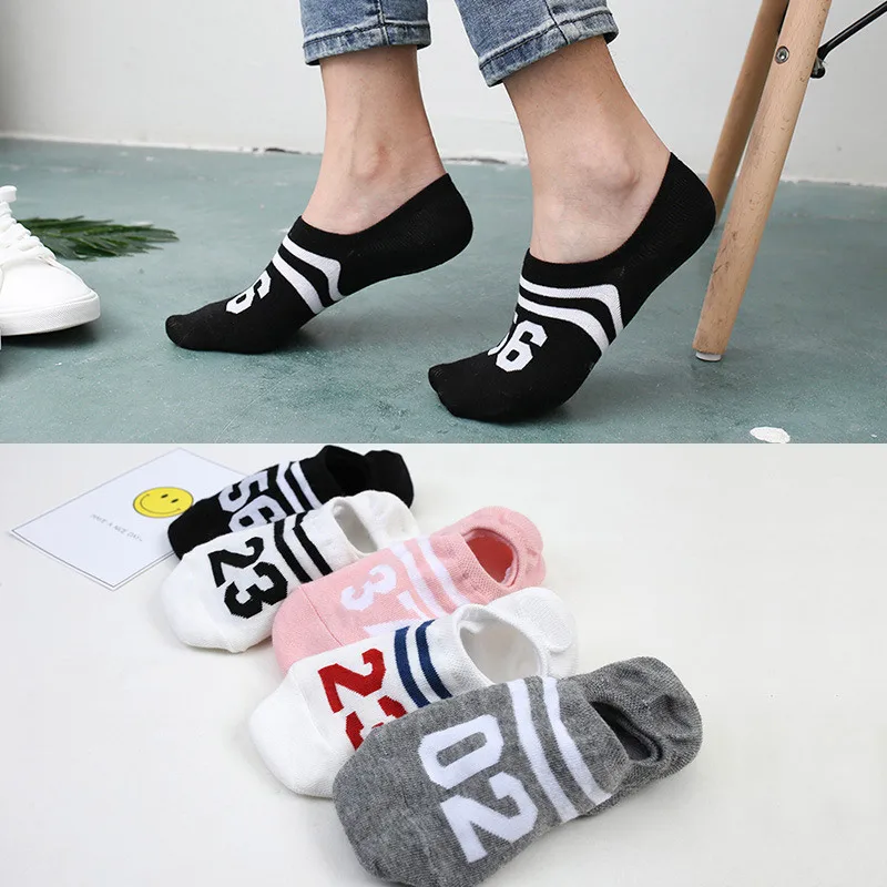 2 Pairs/Lot Summer Women's Spring And New Letter Socks Invisible Casual 5 Colors | Женская одежда