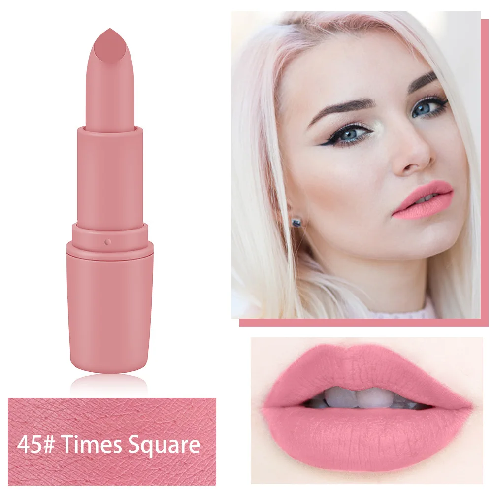 45 Miss Rose, 25 цветов, Обнаженная матовая губная помада, красота, бархат, водостойкая губная помада, макияж, Длительное Действие, губы, оттенок, красная пигментная помада - Цвет: 45