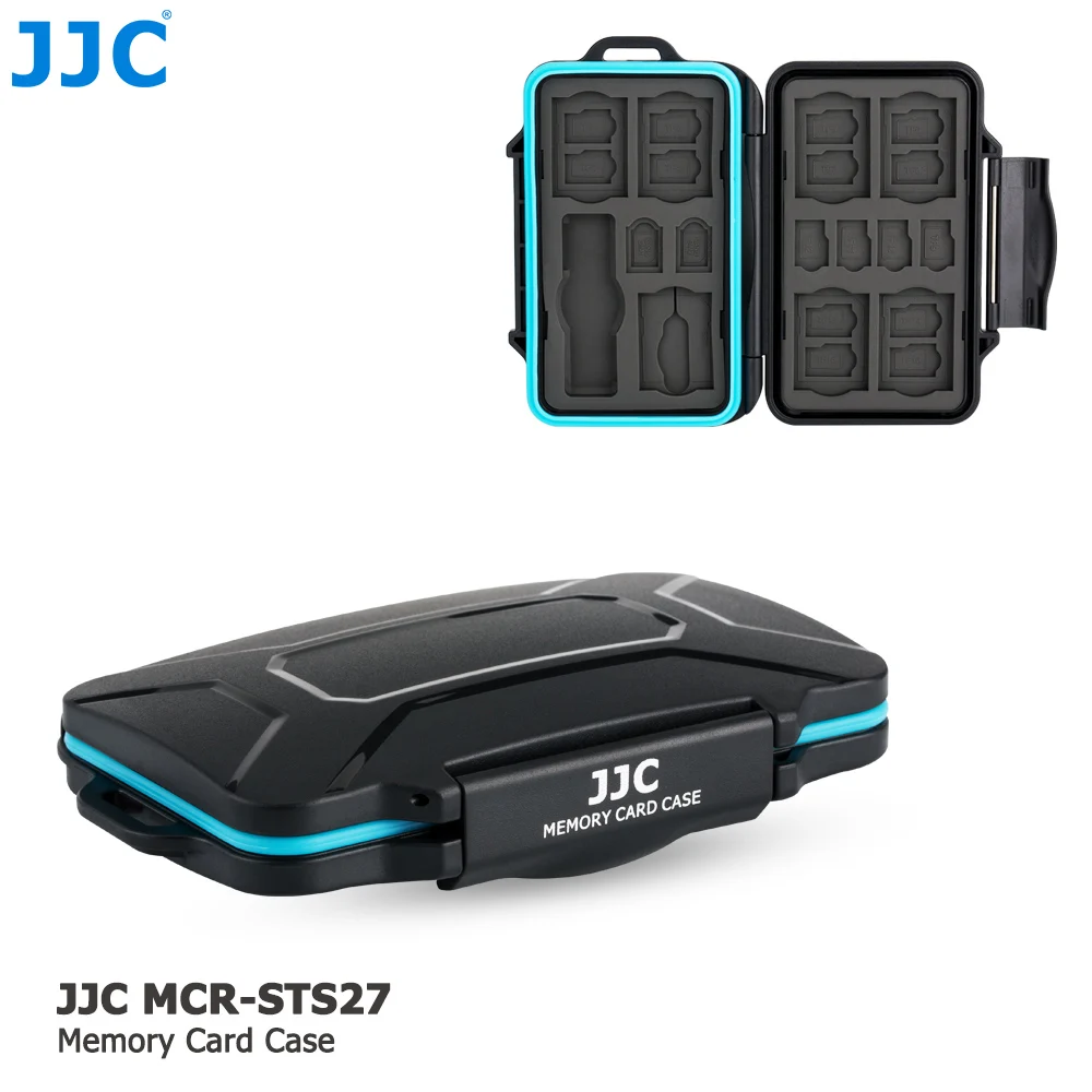 JJC MCR-STS27 чехол для карты памяти жесткий чехол может хранить SD x 7, TF x 16, Micro SIM x 2, Nano SIM x 2 для карт Canon/Nikon/Sonyi/Olympus