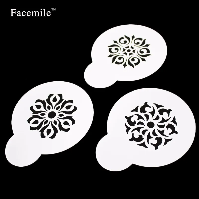 Facemile 3 шт. разные стили цветы сладкое сердце спрей трафареты торт на день рождения DIY Форма для десерта украшения хлеба инструменты 53017