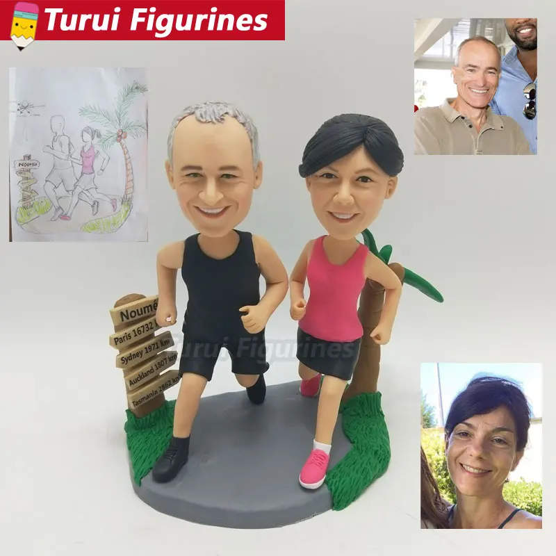 Фигурки папы и матери с собачкой персонализированные фигурки животных поплавки