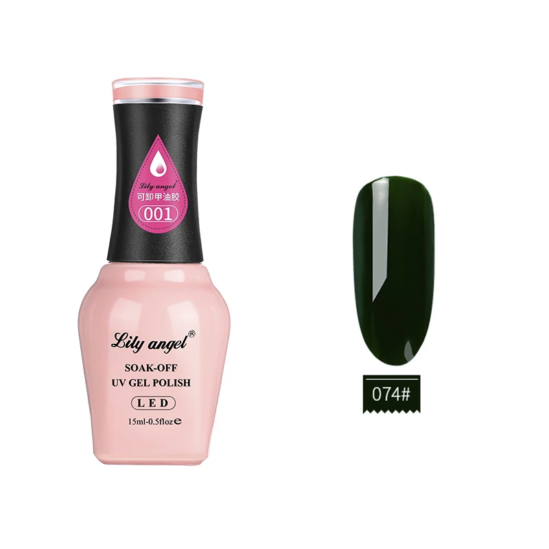 74 Lily Angel УФ-гель для ногтей 15 мл Nude Soak Off отполированный Гель-лак Декоративный Лак для ногтей 140 Цветов 73-108 - Цвет: 74