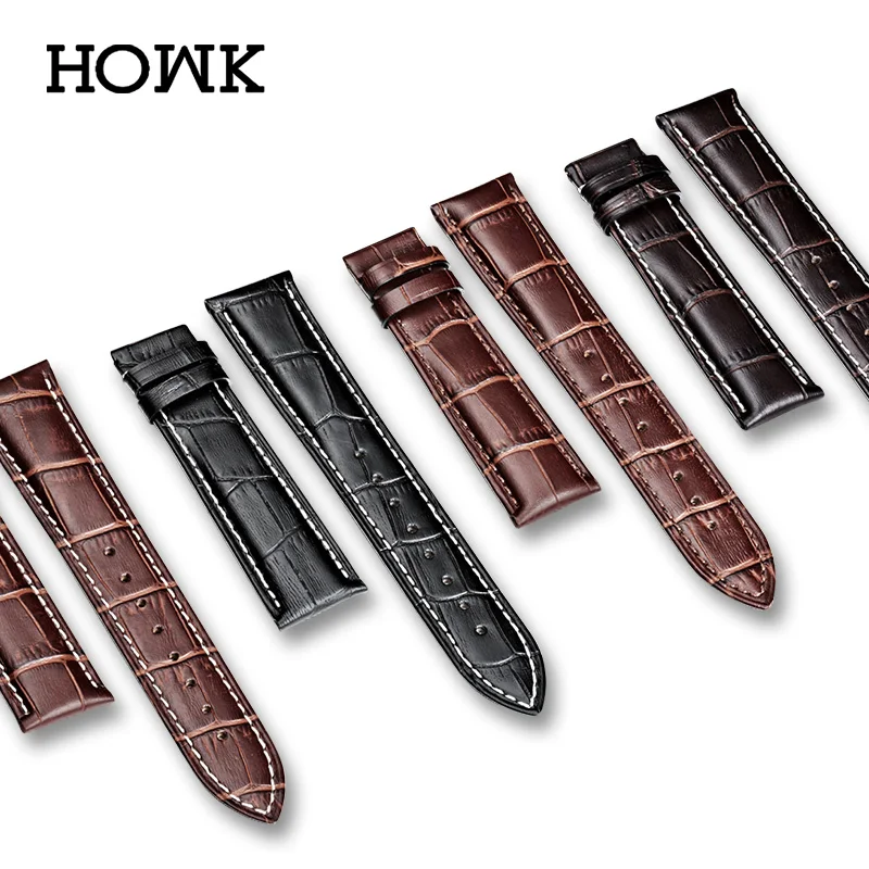 Watch Band Genuine Leather straps 18mm 20mm 22mm 24mm watch accessories men High-Quality Watchbands