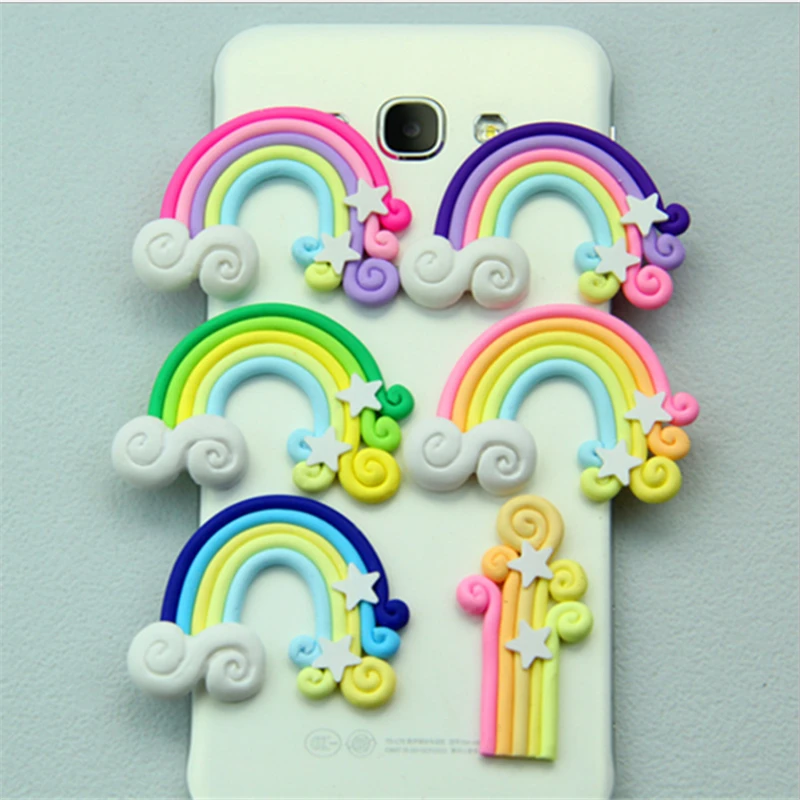 10 шт. мягкая глина Радуга торт Топпер День Рождения украшения малыш Единорог