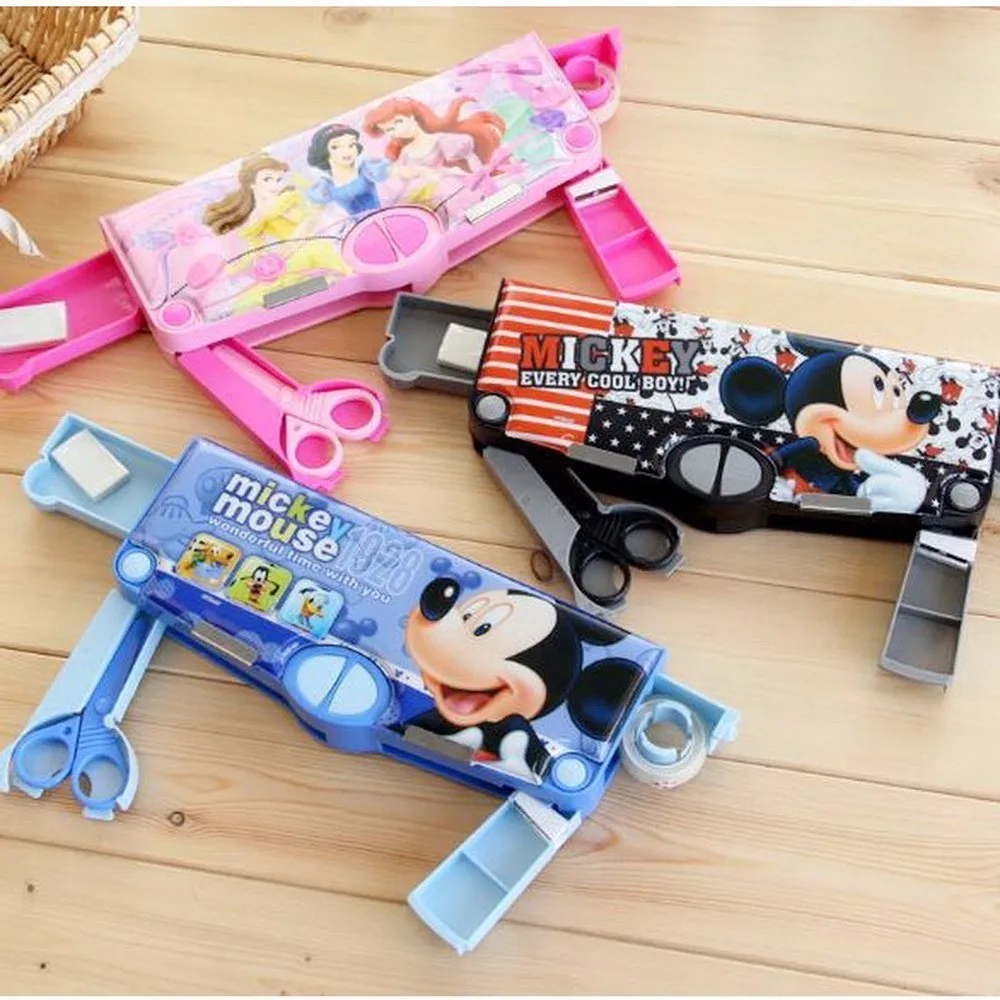 New shop 220806/Multifunctional stationery / children primary school kindergarten boys and girls plastic cute pencil case | Канцтовары