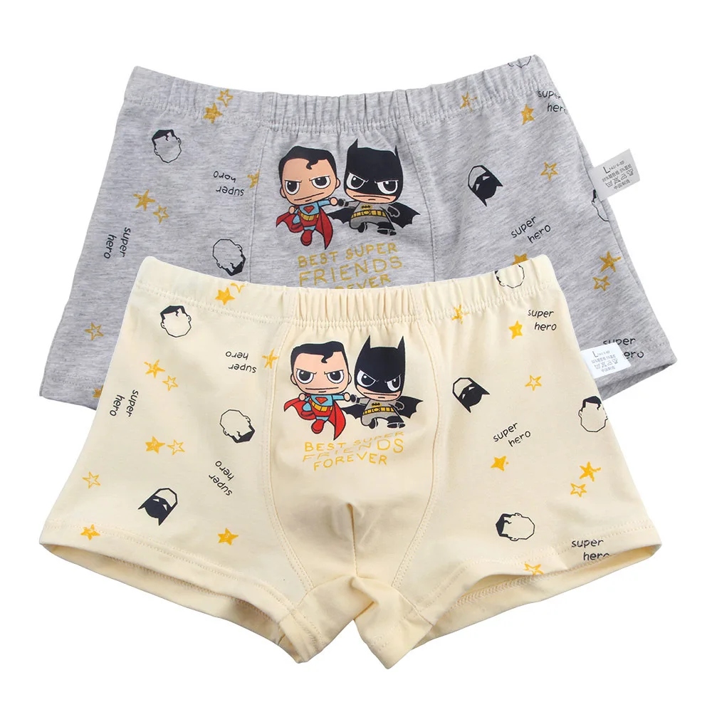 2 piece 2-14 years Kids Boy Underwear Cartoon Super Hero Children's Boxer Underpants Briefs Boys Underware Panties |