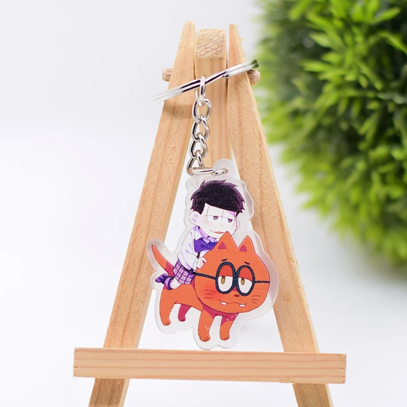Osomatsu-san брелок двухсторонний брелок акриловый кулон аниме аксессуары брелок с фигурками из мультфильмов