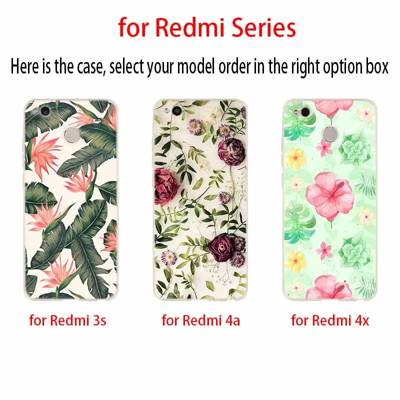 Мягкий чехол С КАКТУСОМ банановыми листьями для Xiaomi Redmi Note 10 9 8 7 6 5 Pro Max 10S 9S 9T 8T