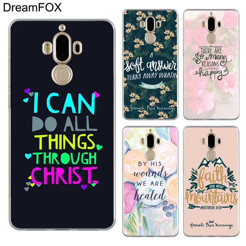 DREAMFOX M066 Библейский стих телефон фон Мягкий ТПУ силиконовый чехол для huawei mate 8 9 10 20