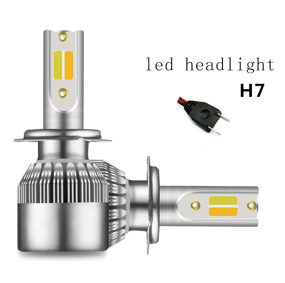 2 предмета супер яркие Автомобильные фары лампы H1 led H3 H4 H7 H1 Led 3000 К 6000 двойной Цвет фары H8 H9 H11 9005 9006 HB3 HB4 880