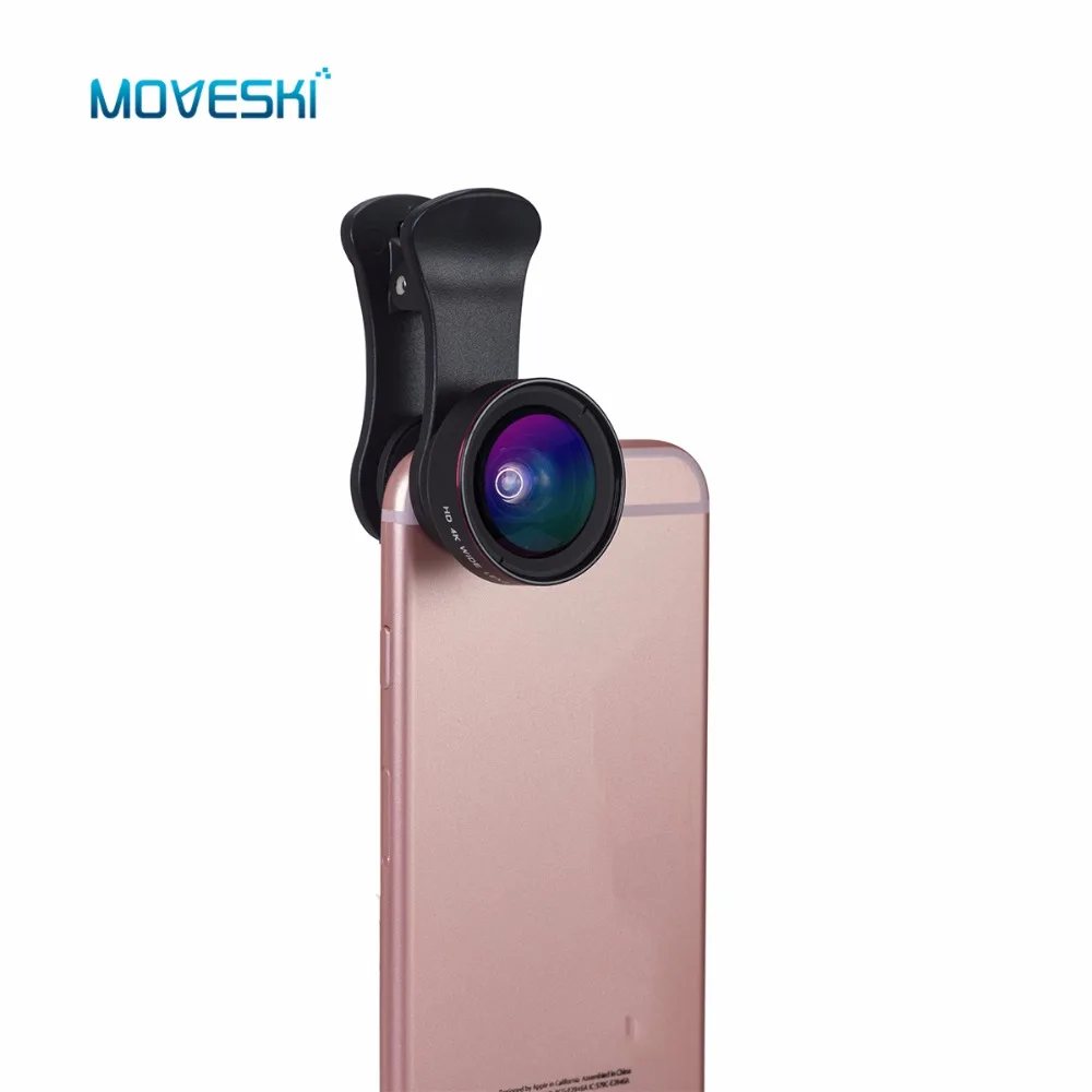 Moveski HL016 сотового телефона набор объектива 2-в-1 Широкий формат 4 K HD макрообъектив