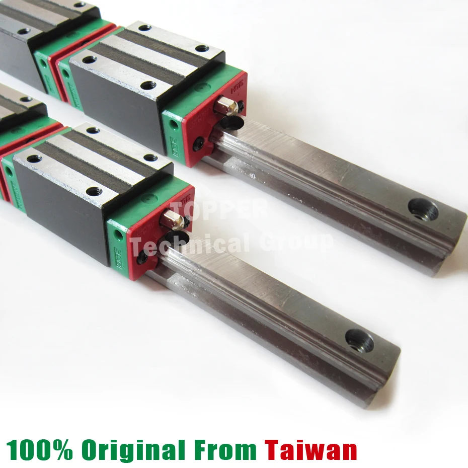 HIWIN 2PCS linear guide rail HGR15 500mm with 4 pcs of block carriage HGH15CA HGH15 CNC parts | Обустройство дома