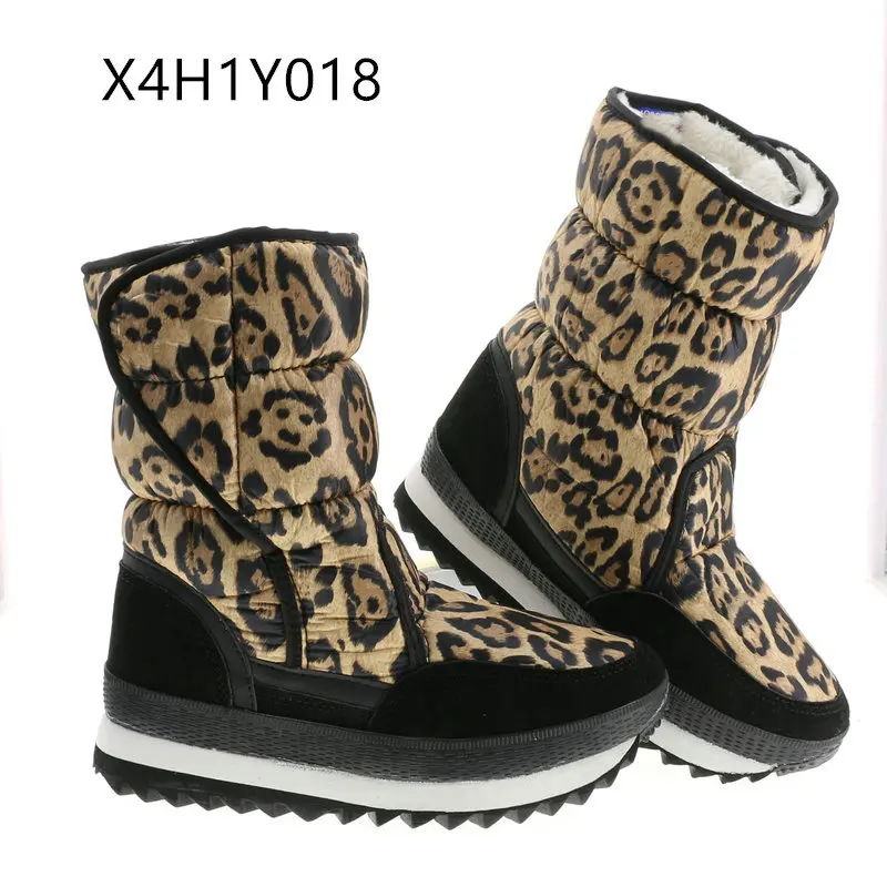X4H1Y018 Женские ботинки; яркие зимние ботинки; красивый вид; плюш; мех; теплый стиль; большие размеры; популярные товары; ; большие размеры - Цвет: X4H1Y018