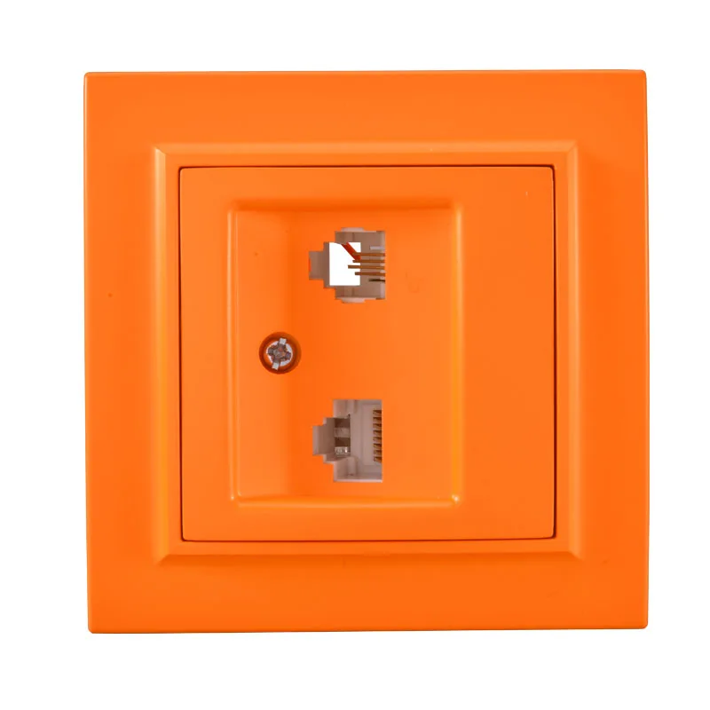 Оригинальная розетка RJ45 + RJ11 Европейская настенная зарядка с телефонной розеткой