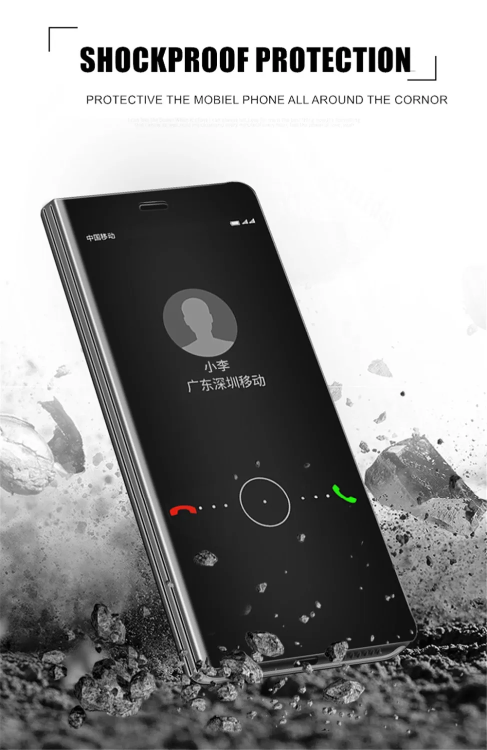Y9 2019 зеркальный флип-чехол для телефона Huawei Mate 20X кожаный чехол-подставка |