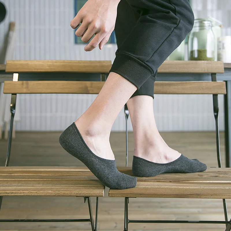 Невидимый Для мужчин Носки для девочек мужской мелкая рот сезон: весна–лето