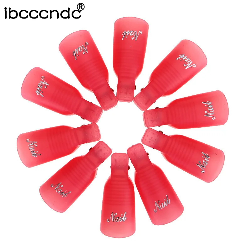 3 Ibcccndc 10 шт./компл. зажимы для ногтей Гель-лак для удаления ногтей Soakers УФ-обезжириватель инструмент для удаления лака Пластиковые зажимы Замачивание крышки - Цвет: 3