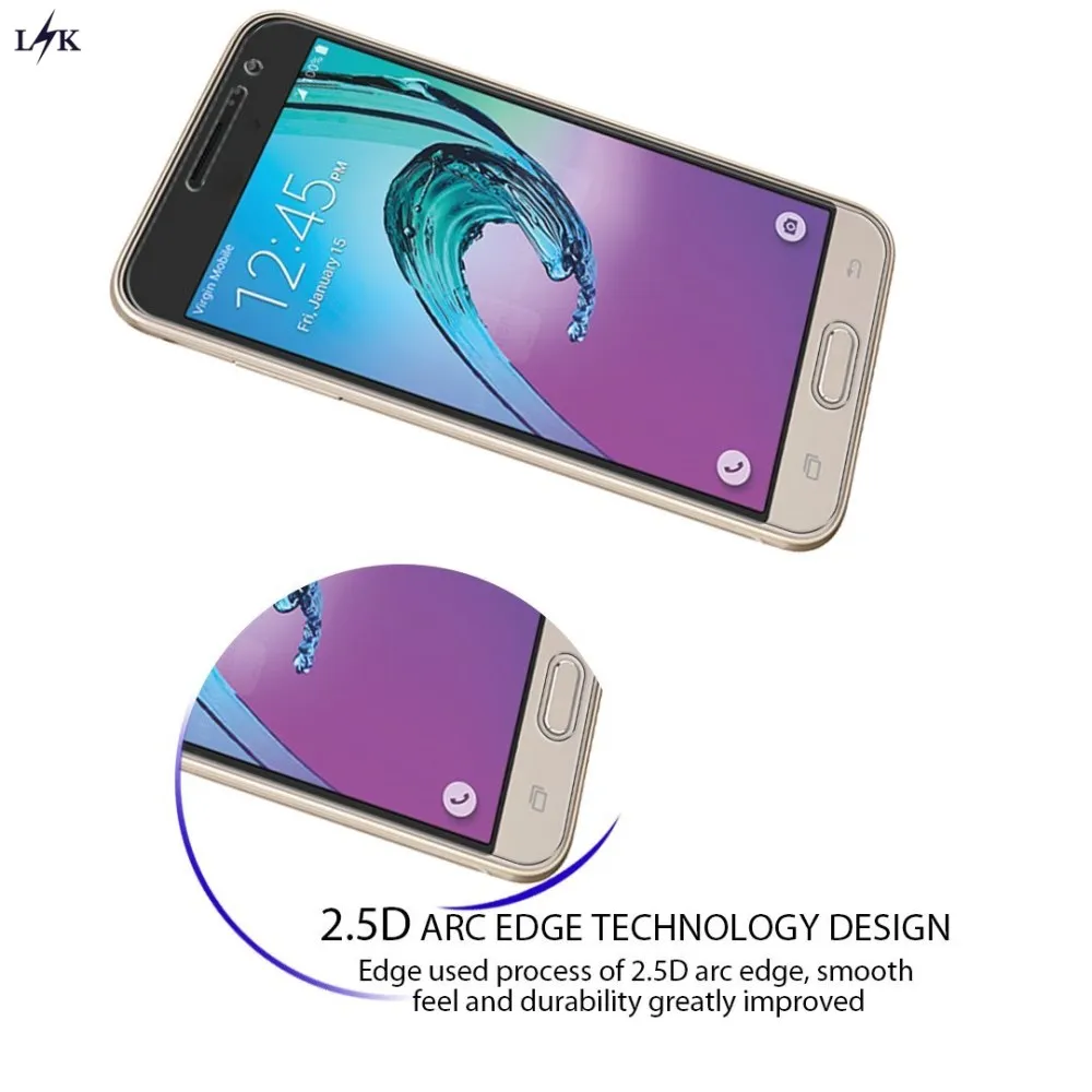 Для Samsung Galaxy J3 (2016) Протектор Экрана LK [3 УПАК.] [Закаленное Стекло] для J3/Galaxy (2016)|glass
