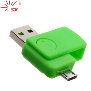 SR 2 в 1 OTG USB кард-ридер USB Micro USB двойная вилка Micro SD вращающийся кард-ридер с OTG для сотового телефона компьютера