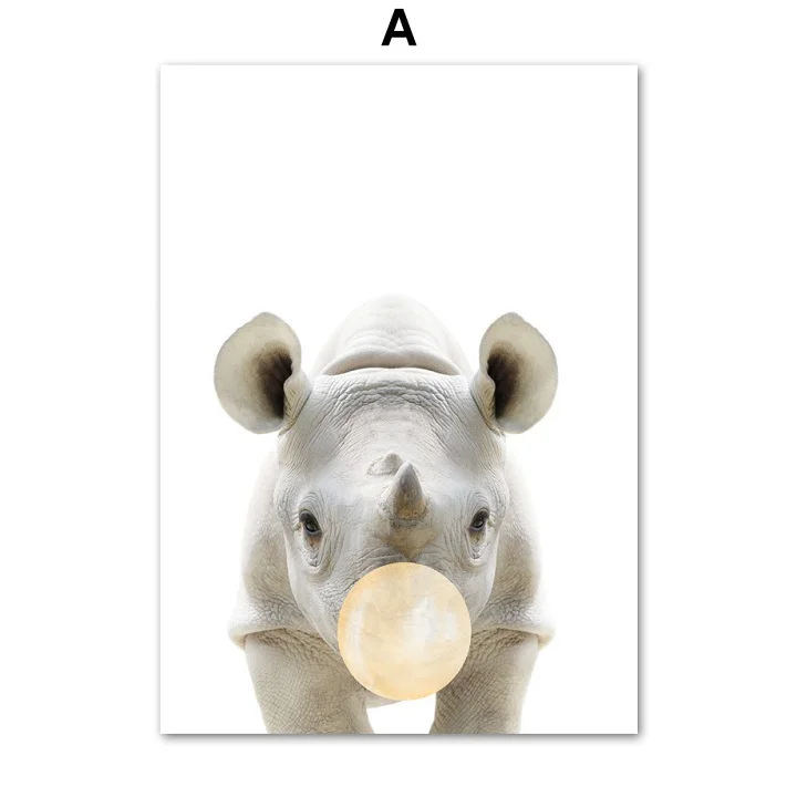 Tiger Monkey Sheep Nordic Posters And Prints Animal Wall Art Canvas Painting Picture Kids Baby Room Scandinavian Home Decor | Дом и сад