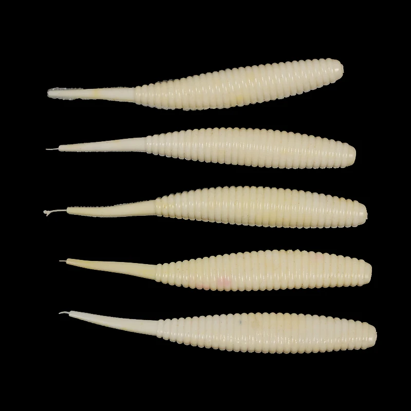 5 шт. 9.5 см 5.5 г белая искусственная рыболовная приманка Личинка наживка Червь
